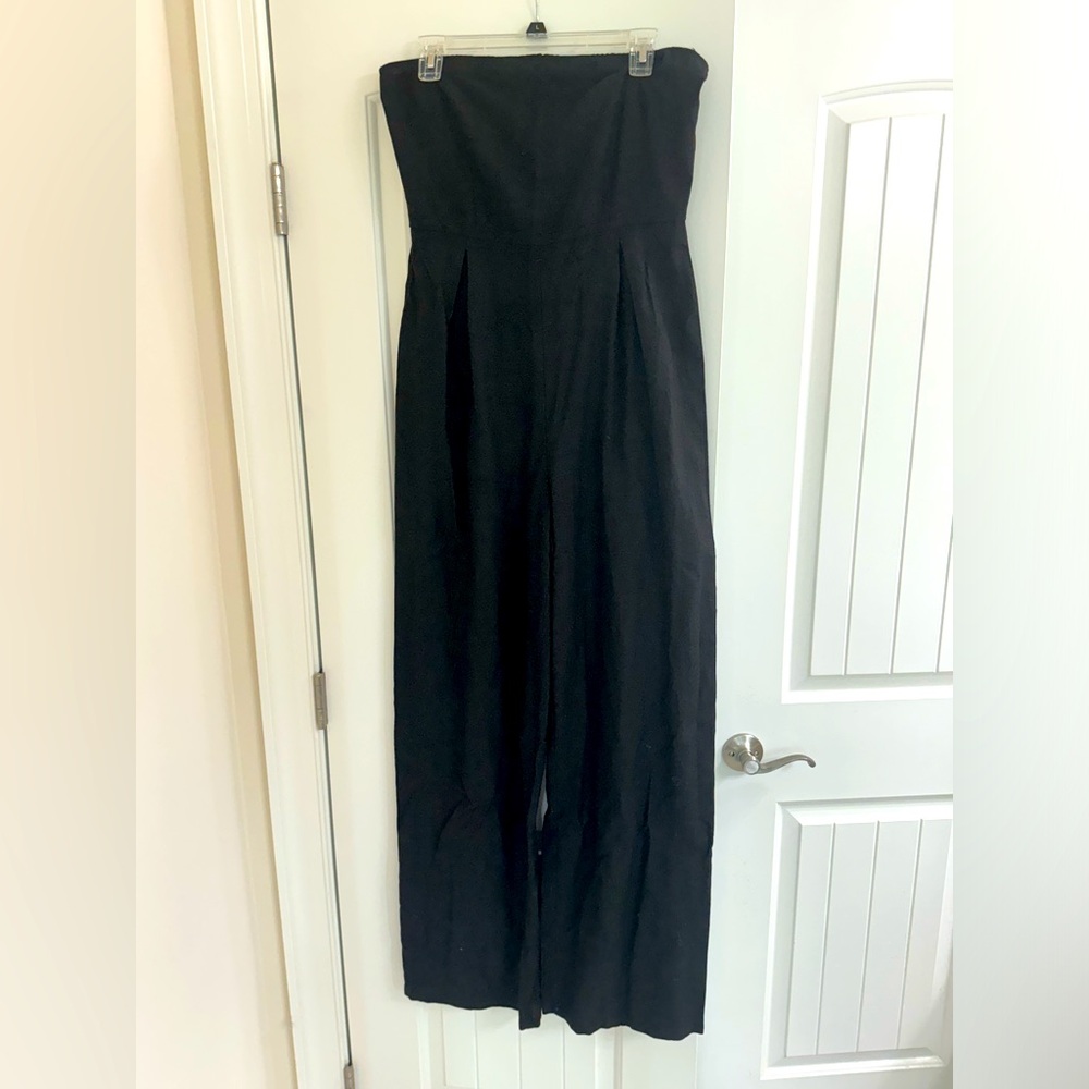 Size 6 Tall Black strapless Jumpsuit